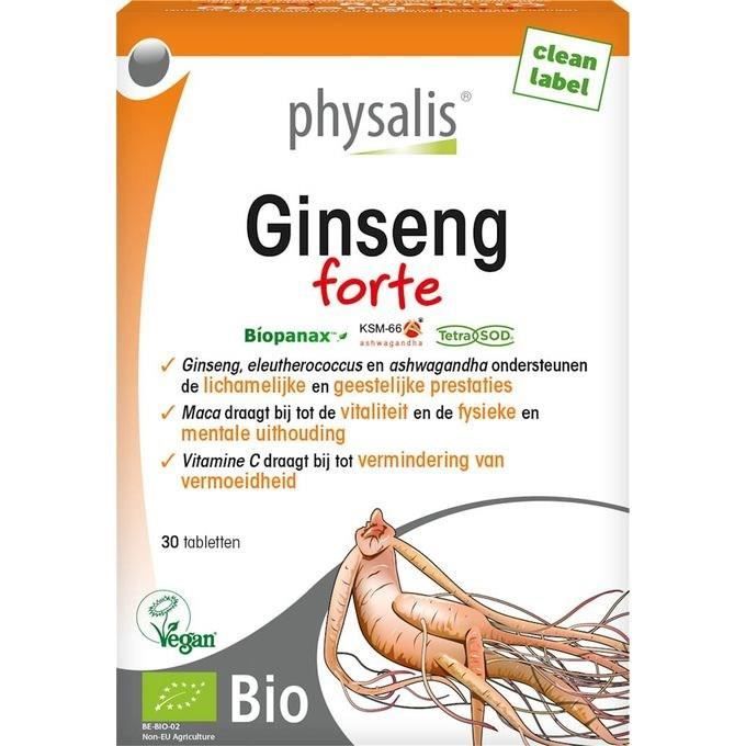 Physalis complément alimentaire Ginseng forte-30 comprimés