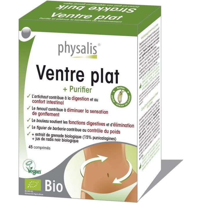 Physalis complément alimentaire Ventre plat 45 comprimés Bio