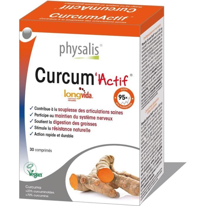 Physalis complément alimentaire Curcum'Actif 30 comprimés