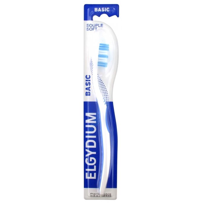 Brosse à dents - Elgydium - Basic Souple - Brins arrondis - Tête ovale - Manche ergonomique