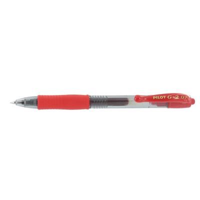 Stylo bille - PILOT - G2 - Rétractable - Rouge - Pointe moyenne 0,5 mm
