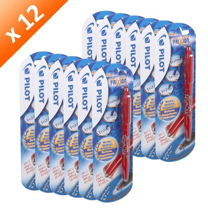 PILOT - Roller effacable - Frixion Ball X1 - Pointe Moyenne - Encre Rouge