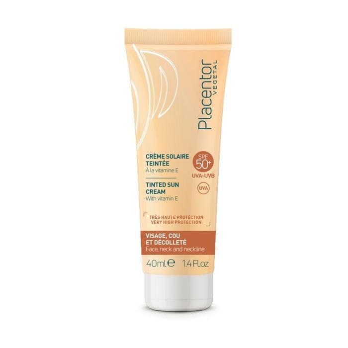 Crème solaire teintée - PLACENTOR - SPF 50 - 40 ML - Hypoallergénique - Protection UVA/UVB
