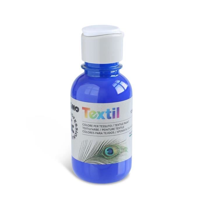 Peinture textile - Primo - 410TX125500 - 125ml - Bleu Outremer - Bouchon Flux Control
