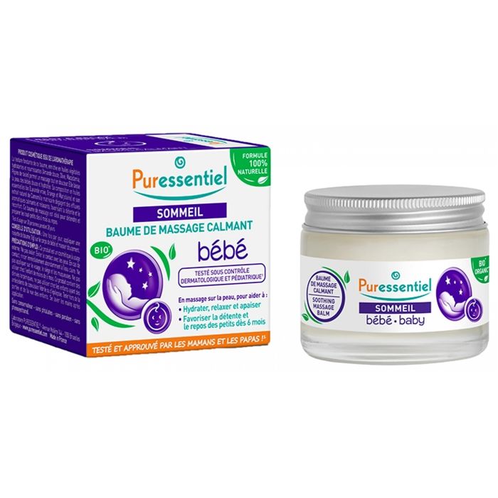 Baume Bébé - Puressentiel - Sommeil & Détente - 30ml - Huiles Essentielles - Apaisant et Hydratant
