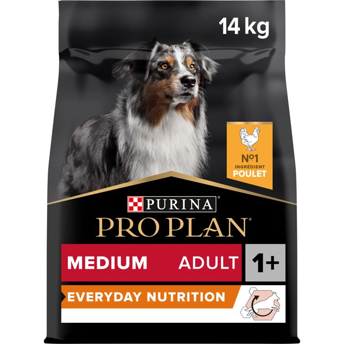 PRO PLAN Medium Adult Everyday Nutrition Riche en Poulet - 14KG - Croquettes pour chiens adultes de taille moyenne