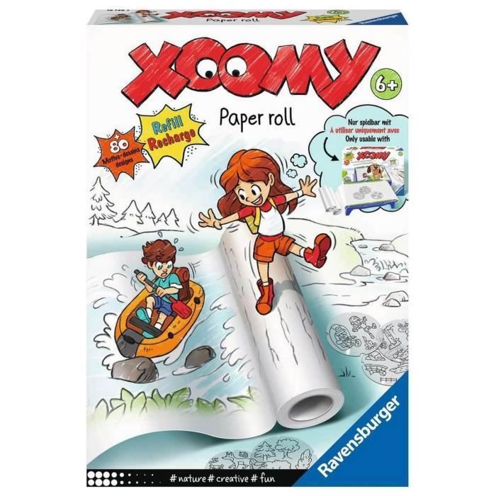 Rouleau de papier pour recharge Xoomy - Ravensburger - Multicolore - Rouge - Enfant - Rechargeable