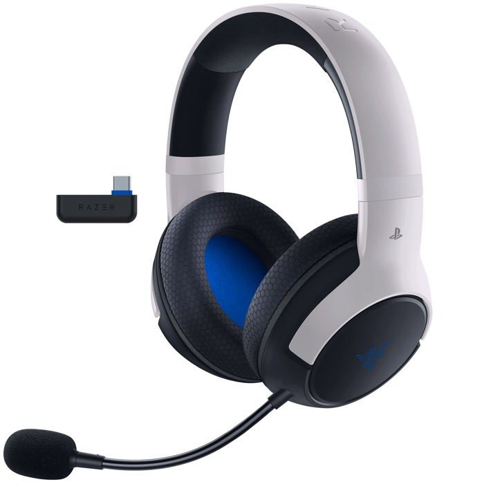 RAZER Kaira HyperSpeed - PlayStation Gaming Micro-casque supra-auriculaire Bluetooth Stereo blanc micro-casque, volume
