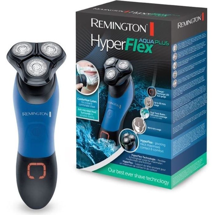 Rasoir Electrique Rotatif Hyperflex REMINGTON XR1450 - Etanche, Lames Précision, Antimicrobien
