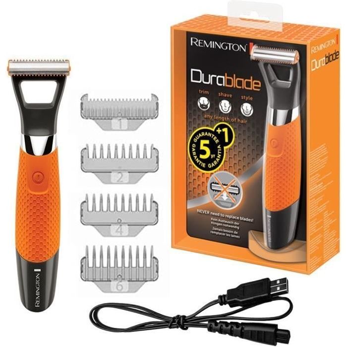 Tondeuse Barbe Durablade Etanche - REMINGTON MB050 - 4 guides de coupe - Batterie Lithium