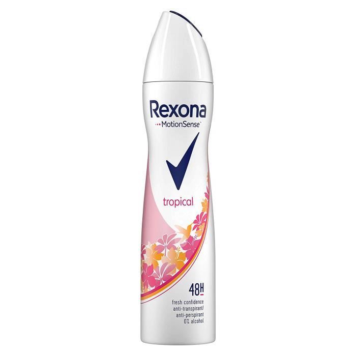 Rexona - Déodorant Spray anti-transpirant 48h Tropical - 200ml