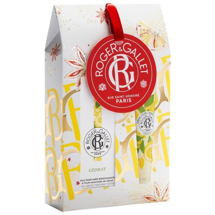 Roger & Gallet Cédrat Coffret Noël Eau Parfumée 30 ml + 1 Cadeau