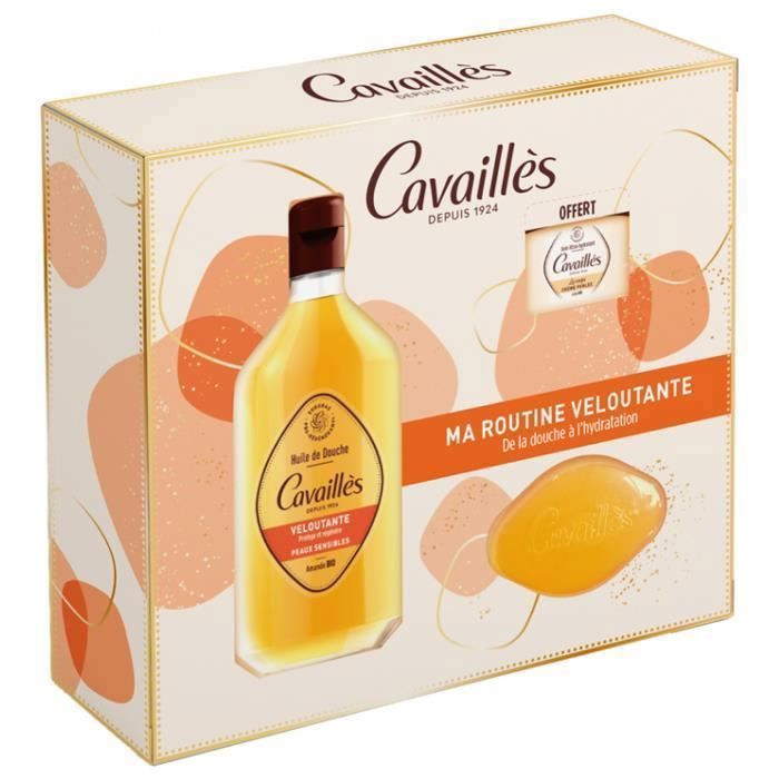 Coffret Ma Routine Veloutante - Rogé Cavaillès - Huile de Douche - Savon - Crème Ultra-hydratante