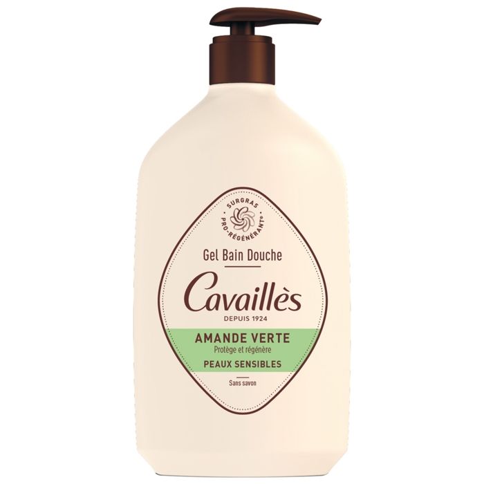 Rogé Cavaillès Gel Bain et Douche Amande Verte Peaux Sensibles 1 L