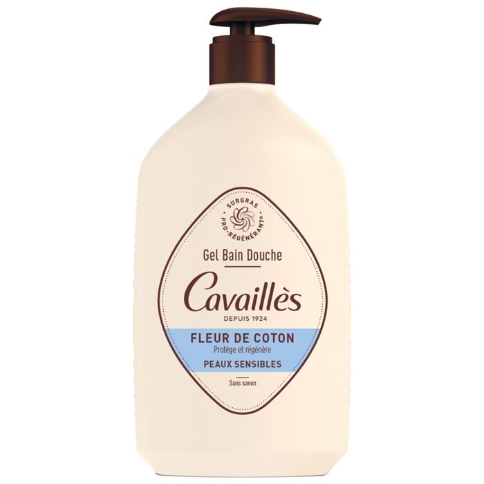 Rogé Cavaillès Gel Bain et Douche Fleur de Coton Peaux Sensibles 1 L