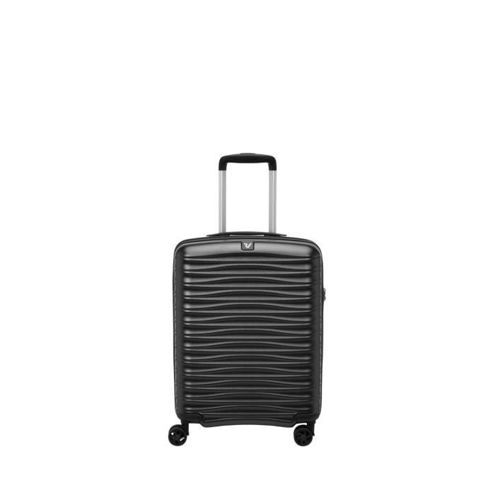 Valise Cabine - RONCATO - Wave - Noir - 55x40x20 cm - Polycarbonate - 4 Roulettes