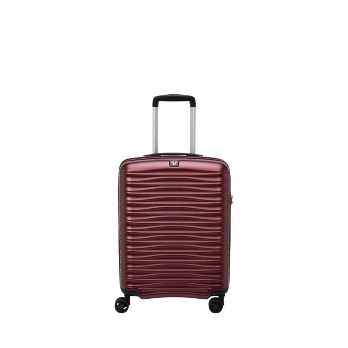 Valise Cabine - RONCATO - Wave - Rouge - 55x40x20 cm - Polycarbonate - 4 Roulettes