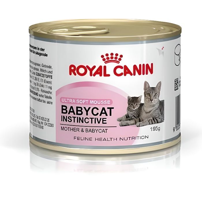 Alimentation pour chatons - Royal Canin - Babycat Instinctive 10 - Pâtée - 195 g - Junior