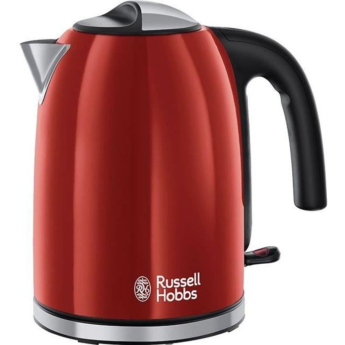 Bouilloire - RUSSELL HOBBS - 20412-70 - Rouge - 2400W - 1,7L - Zones d'ébullition rapide - Filtre anti-calcaire