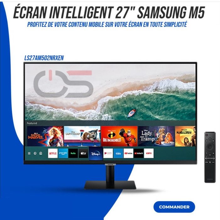 SAMSUNG SMART MONITOR M5 27'' EN RESOLUTION FULL HD. LE 1ER ÉCRAN TOUT