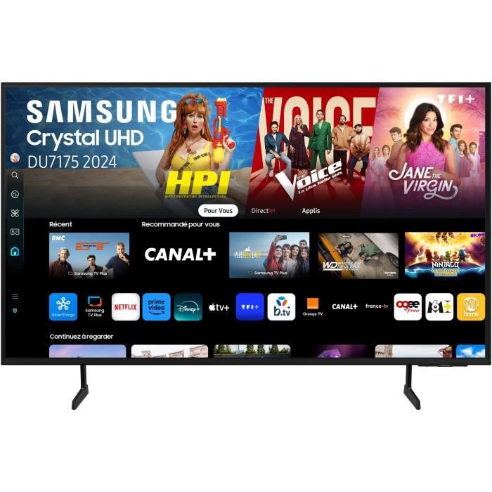 Samsung 43DU7175 - TV LED 43'' (109 cm) - Crystal 4K UHD 3840x2160 - HDR10+ - Smart TV Tizen - Gaming Hub - 3xHDMI