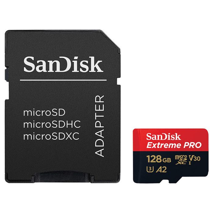 Carte Mémoire - SanDisk - Extreme Pro - 128Go - Vitesse 200MB/s - UHS-I U3 V30