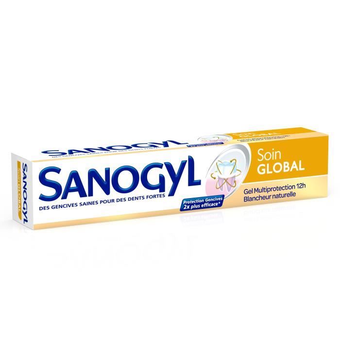 Dentifrice - SANOGYL - Soin global + blancheur - 75 ml - Micro-capsules de kératine - Citrate de zinc