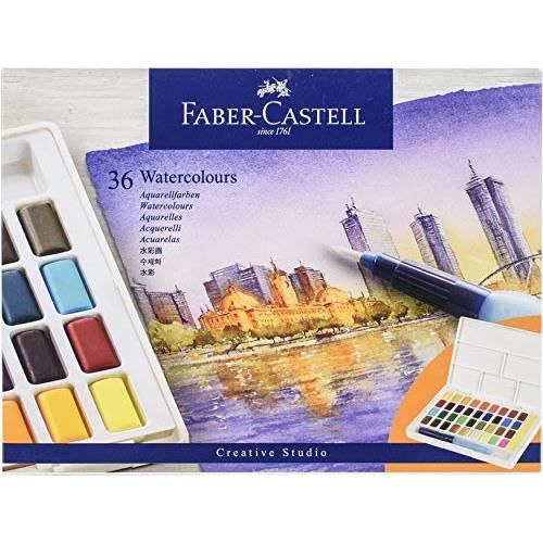Faber-Castell Aquarellfarben in Näpfchen, 36er Etui