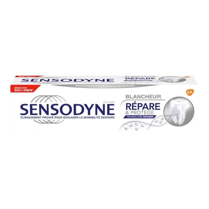 SENSODYNE Dentifrice Blanchisseur - Répare et protège - 75 ml