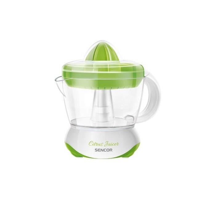 Presse-agrumes SENCOR SCJ 1051GR - 40 W - Vert et blanc - 2 tailles de cône - Fonction 2 sens - Nettoyage facile