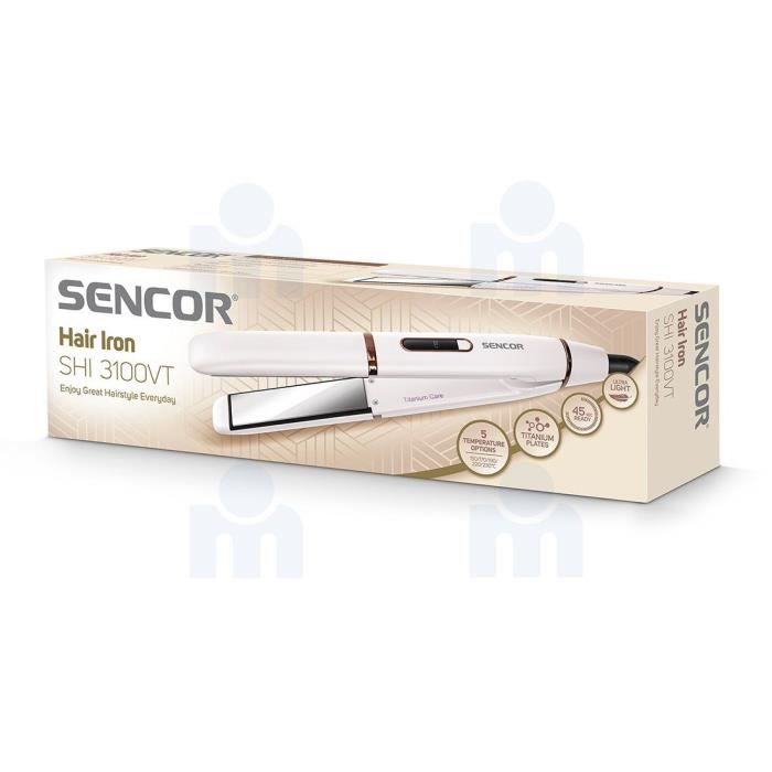 Lisseur - SENCOR - SH 3100VT - Revêtement Titane - Température Réglable - 42W