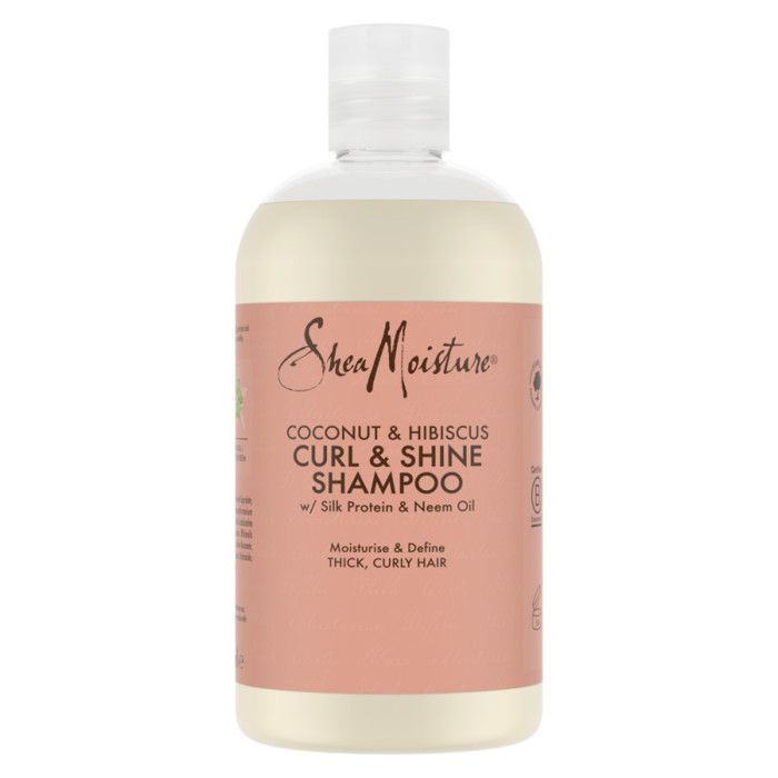 Shea Moisture Shampooing Femme Boucles et Brillance pour cheveux bouclés, sans paraben à la noix de coco et à l'hibiscus 384ml