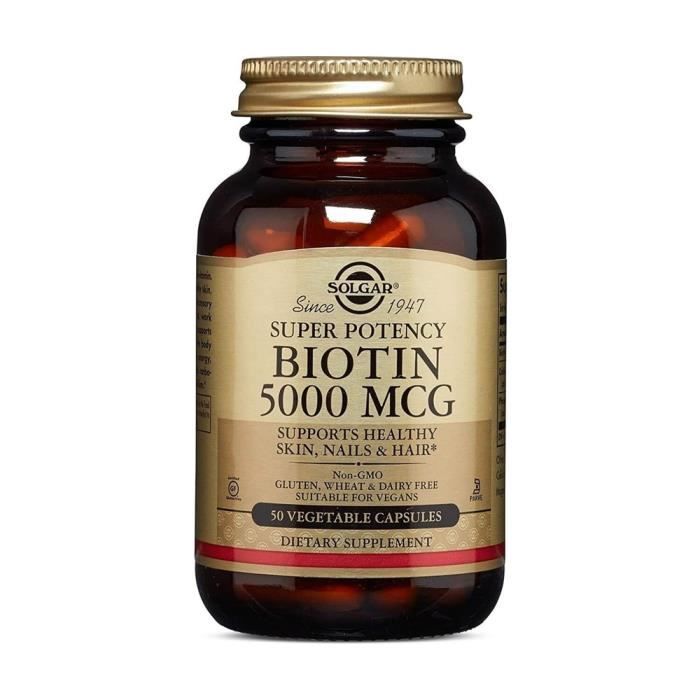 Compléments alimentaires Biotin 5000 Mcg BI7806 , Solgar,