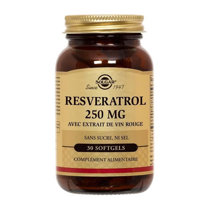 solgar resveratrol 250mg 30 capsules