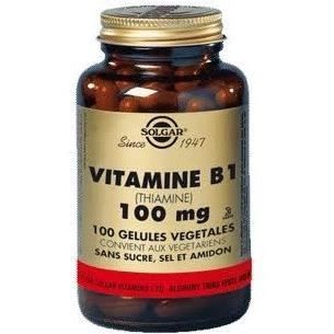 Solgar Vitamine B1 Thiamine 100mg 100 gélules végétales