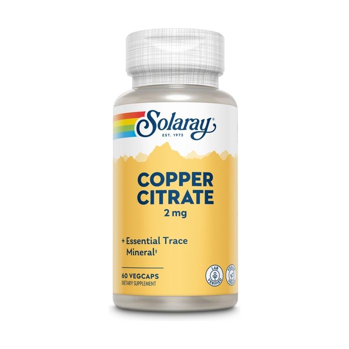 Solaray Citrate de cuivre - Vitamines - Suppléments - 60 capsules
