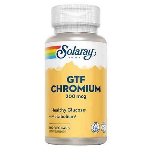 Solaray GTF Chrome - Vitamines - Suppléments - 100 capsules