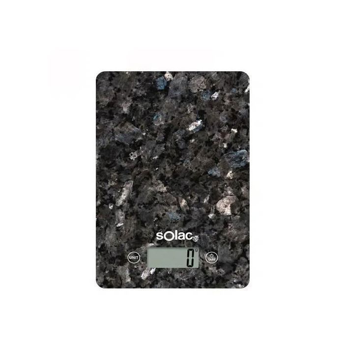 Balance de cuisine - SOLAC - KS-3125 - Écran LCD - Marbre noir - 5kg de portée