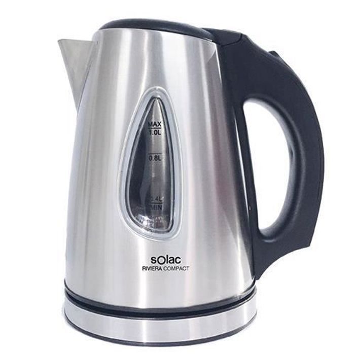Bouilloire - SOLAC - Riviera Compact - 1600W - 1 litre - Résistance encastrée