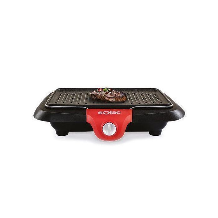 Barbecue de Table Électrique - Solac ETNA - 2000W - Grille en Acier Inoxydable - Surface 42x22cm