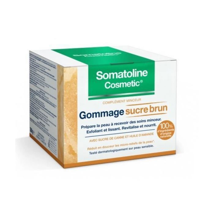 Gommage Sucre Brun - SOMATOLINE COSMETIC - 350g - Exfoliation Profonde - Ingrédients Naturels - Peau Lisse
