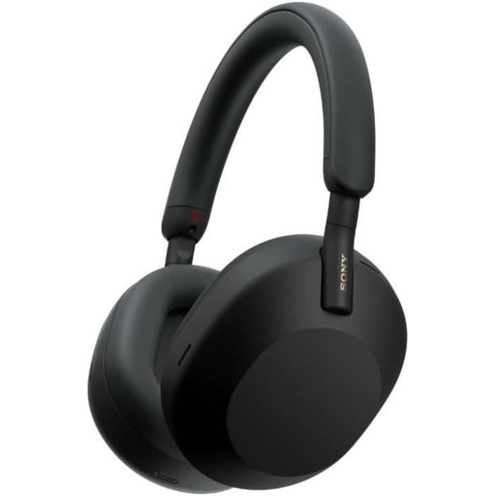 Casque Bluetooth - Sony - WH-1000XM5 - Réduction de Bruit - 30 Heures d'autonomie - Noir