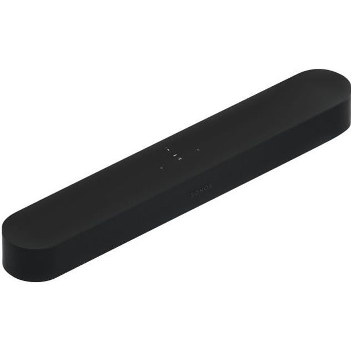 Barre de son SONOS Beam - HDMI - Dolby Digital - Amélioration vocale - Mode Son nocturne - Noir