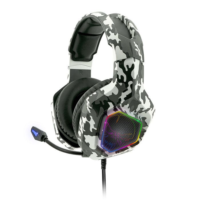 Casque Audio Gamer - SPIRIT OF GAMER - Elite-H50 - Microphone - Similicuir - LED RGB