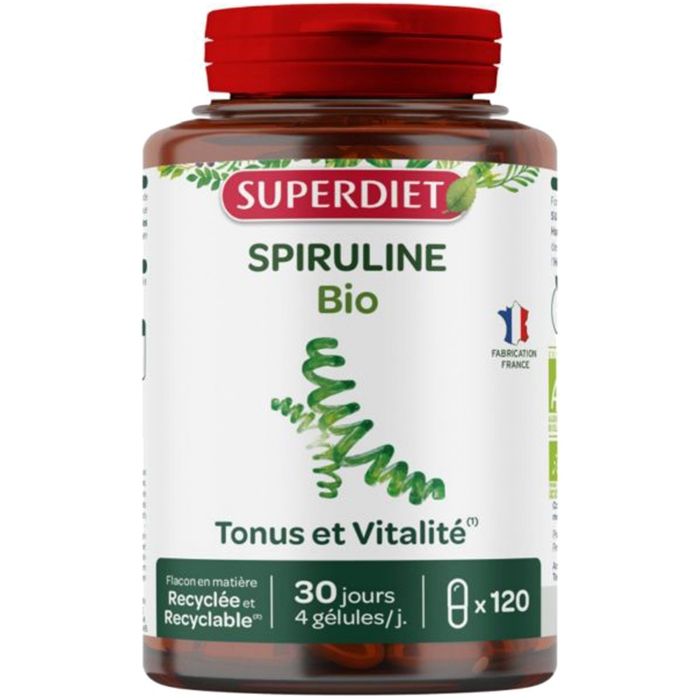 Superdiet Spiruline Bio 120 gélules