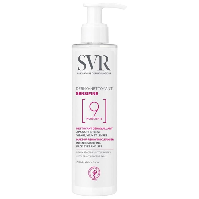 Nettoyant démaquillant - SVR - Sensifine - 200ml - Hypoallergénique - Peaux sensibles