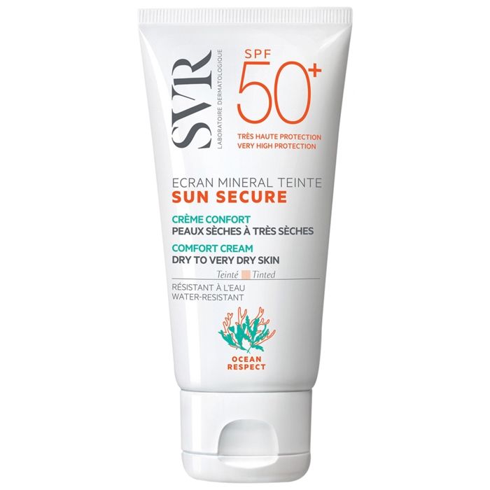 Crème Solaire - SVR - Sun Secure Écran Minéral Teinté - SPF50+ - Peaux Sèches - 60g