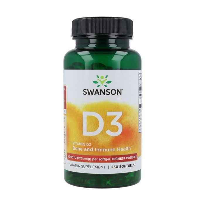 Swanson Vitamin D3 5000 IU 250 Softgels