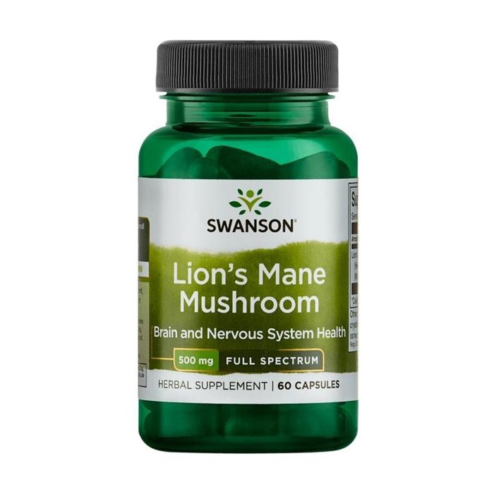 Swanson Crinière de Lion 500mg Soutien Cérébral - 60 Gélules