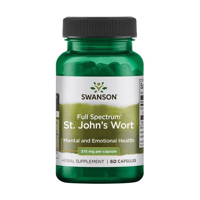 Swanson Millepertuis – 375 mg – 60 Gélules – Équilibre Émotionnel et Bien-Être Mental